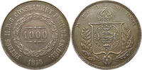 BRAZIL 1000 REIS Pedro II. 1831 - 1889 -