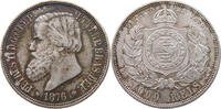BRAZIL 1000 REIS Pedro II. 1831 - 1889 -