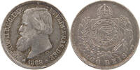 BRAZIL 200 REIS Pedro II. 1831 - 1889 -