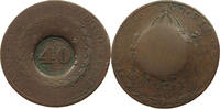 BRAZIL 40 REIS OVER 80 REIS Pedro II. -