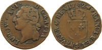 FRANCE 1/2 SOL Louis XVI. (1774-1793) MINTING ERROR REVERS -