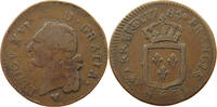 FRANCE SOL Louis XVI. (1774-1793) STRASSBOURG DOUBLE STRUCK -