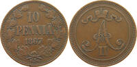 FINLAND 10 PENNIA Alexander II (1855-1881) -