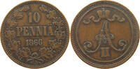 FINLAND 10 PENNIA Alexander II (1855-1881) -