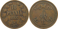 FINLAND 10 PENNIA Alexander II (1855-1881) -