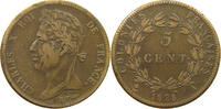 FRANCE COLONIES 5 CENTIMES Charles X. (1824-1830) -