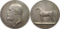 Schweden Medaille Oscar II. 1872-1907. Silbermedaille o. J. Preismedaille Pferdezucht. -