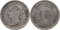 MAURITIUS 10 CENTS Victoria 1837-1901 -