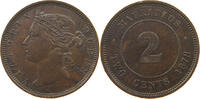 MAURITIUS 2 CENTS Victoria 1837-1901 -