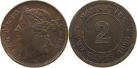 MAURITIUS 2 CENTS Victoria 1837-1901 -