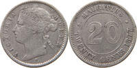 MAURITIUS 20 CENTS Victoria 1837-1901 -