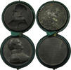 Frankreich 2 Medaillen Caque Medal, Tod Napoleons, Zwei Medallen passt zussamen -