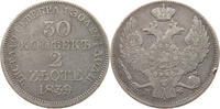 Polen 2 Zlote / 30 Kopeken Nikolaus I. von Rußland 1825-1855. -