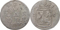 NETHERLANDS HOLLAND 2 STUIVERS 1780 SS 22,00 EUR  zzgl. 5,99 EUR Versand