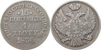 POLAND ZLOTY 15 KOPEKS Nikolaus I. (1825-1855) IE ERROR -