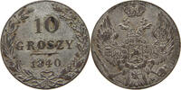 POLAND 10 GROSZY Nikolaus I. (1825-1855) -