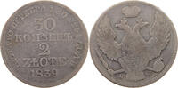 POLAND 2 ZLOTE 30 KOPEKS Nikolaus I. (1825-1855) -