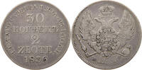 POLAND 2 ZLOTE 30 KOPEKS Nikolaus I. (1825-1855) -