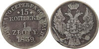 POLAND ZLOTY 15 KOPEKS Nikolaus I. (1825-1855) -