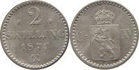 NORWAY 2 SKILLING CHARLES XV. (1859-1872) -