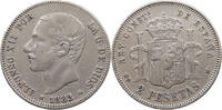 SPAIN 2 PESETAS Alfonso XII. (1874–1885) -