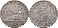 SPAIN 2 PESETAS COUNTERMARK RG -