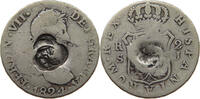 SPAIN 2 REALES Ferdinand VII (1808-1833) REALES 1824 MULTIPLE COUNTERMARKS CHINESE SEVILLA -