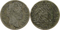 BAYERN 3 KREUZER Ludwig I. (1825-1848) -