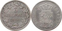 BAYERN 3 KREUZER Maximilian II. Joseph (1848-1864) -