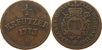 AUGSBURG BISTUM 1/2 KREUZER Clemens-Wenzel von Sachsen-Polen 1768-1803 -
