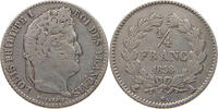 Frankreich 1/4 franc 1838 A (Paris) -
