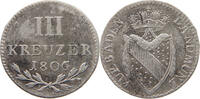 BADEN 3 KREUZER Karl Friedrich (1738-1811) -