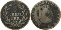 BADEN 3 KREUZER Karl Ludwig Friedrich (1811-1818) -