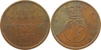 MECKLENBURG STRELITZ 3 PFENNIG GEORG (1816-1860) -
