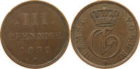 MECKLENBURG STRELITZ 3 PFENNIG GEORG (1816-1860) -