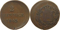 BAYERN 2 HELLER Ludwig I., 1825-1848. DEZENTRIERT -