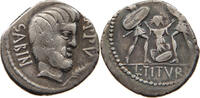 ROME REPUBLIC DENAR L. Titurius L.f. Sabinus. 89 BC -