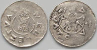 Böhmen Denar Swatopluk, 1095-1109, Herzog sitzt v. v. mit Speer und Keil, Cach 425