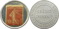 FRANCE ENCASED POSTAGE STAMP EMPRUNT NATIONAL 6% 1920 SOUSCRIVEZ CREDIT LYONNAIS 10 CENTIMES -