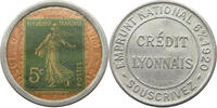 FRANCE ENCASED POSTAGE STAMP EMPRUNT NATIONAL 6% 1920 SOUSCRIVEZ CREDIT LYONNAIS 5 CENTIMES -