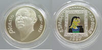 SPAIN 20 EURO 20 EURO 1997 PICASSO PATTERN SILVER PROOF 47G -