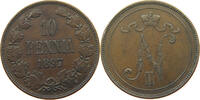 Finnland 10 pennia Nikolaus II. 1894-1917 -