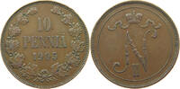 Finnland 10 pennia Nikolaus II. 1894-1917 -