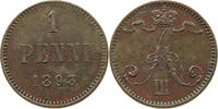 Finnland 1 penni Alexander III. 1881-1894. -