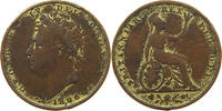 GREAT BRITAIN FARTHING GEORGE IV. (1820-1830) GOLD PLATED -