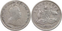 AUSTRALIA THREEPENCE Edward VII., 1901 - 1910 -