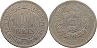 BRAZIL 100 REIS Pedro II. 1831 - 1889 -