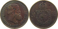 BRAZIL 20 REIS Pedro II. 1831 - 1889 -
