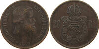 BRAZIL 20 REIS Pedro II. 1831 - 1889 -