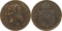 BRAZIL 20 REIS Pedro II. 1831 - 1889 -